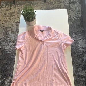Lands ends light pink collar t shirt